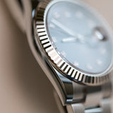 2024 Rolex Datejust 41 Grey Diamonds Dial Fluted Oyster Bracelet