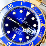 2022 Rolex Blue Submariner Date Two Tone YG
