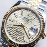 2024 Rolex Datejust 36 Champagne Dial Fluted Jubilee Two Tone YG