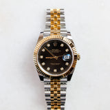2024 Rolex Datejust 41 Black Dial Fluted Jubilee Two Tone YG