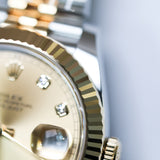 2025 Rolex Datejust 41 Champagne Diamonds Dial Fluted Jubilee Ref. 126333 A000797