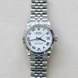 2022 Rolex Datejust 31 White Dial Fluted Jubilee