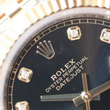 2026 Rolex Datejust 41 Black Diamonds Dial Fluted Jubilee Two Tone YG Ref. 126333 B00280