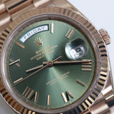 2025 Rolex DayDate 40 Olive Dial Rose Gold Ref. 228235 A001902
