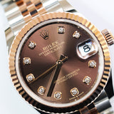 2026 Rolex Lady Datejust 31 Chocolate Diamonds Dial Fluted Jubilee Ref. 278271 A001841