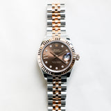 2022 Rolex Datejust 28 Chocolate Dial Fluted Jubilee Two Tone RG