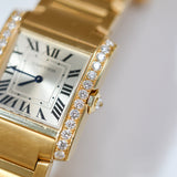 2023 Cartier Tank Francaise YG Diamonds Ref.WJTA0040 A001358