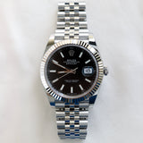 2025 Rolex Datejust 41 Black Index Fluted Jubilee Ref.126334 A001389