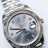 2018 Rolex Datejust 41 Slate Diamond Dial Fluted Jubilee Ref. 126334 A000904