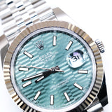 2022 Rolex Datejust 41 Mint  Green Motif Dial Ref. 126334 A000959