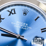 2023 Rolex Datejust 41 Azzurro Blue Smooth Jubilee Ref. 126300 A001111