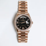 2025 Rolex Daydate 36 Eisenkiesel Diamonds Dial Rose Gold Ref. 128345RBR A001872