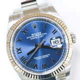 2026 Rolex Datejust 36 Blue Roman Fluted Oyster Ref. 126234 A001612