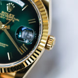 2024 Rolex Daydate 36 Ombre Green Dial Full Yellow Gold Ref. 128238 A001740