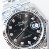 2020 Rolex Datejust 36 Black Diamonds Fluted Jubilee Ref. 126234 B00232