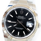 2025 Rolex Datejust 41 Black Index Dial Fluted Oyster Ref.126334 A001276