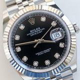 2026 Rolex Datejust 41 Black Diamonds Dial Fluted Jubilee Ref. 126334 A001501