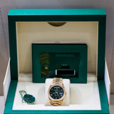 2024 Rolex Daydate 36 Ombre Green Dial Full Yellow Gold Ref. 128238 A001740