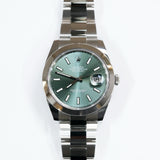 2026 Rolex Datejust 41 Mint Green  Dial Smooth Oyster Ref. 126300 A001759