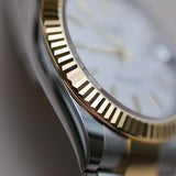 2023 Rolex Datejust 41 White Dial Fluted Oyster Two Tone YG