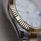 2023 Rolex Datejust 41 White Dial Fluted Oyster Two Tone YG