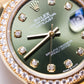 2023 Rolex Datejust 31 Green Dial President Bracelet YG