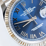 2026 Rolex Datejust 36 Blue Roman Numerals Fluted Jubilee Ref. 126234 A001586