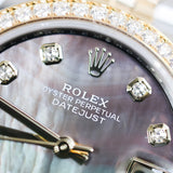 2025 Rolex Datejust 31 Black MOP Diamonds Ref. 278383RBR A001216