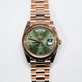 2021 Rolex Daydate 40 Olive Dial Rose Gold Ref. 228235