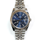 2025 Rolex Datejust 41 Blue Index Dial Fluted Jubilee Ref.126334 A001387