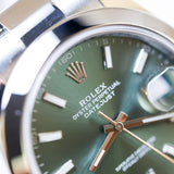 2026 Rolex Datejust 41 Mint Green Dial Smooth Oyster Ref. 126300 A001827