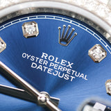 2021 Rolex Datejust 36 Blue Dial Diamonds Bezel Jubilee Ref. 126284RBR
