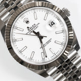2026 Rolex Datejust 41 White Fluted Jubilee 126334 A001327