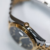 2022 Rolex Datejust 41 Black Diamonds Dial Fluted Jubilee 2T YG Ref. 126333 A001627