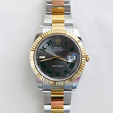 2023 Rolex Datejust 41 Wimbeldon Fluted Oyster Two Tone YG