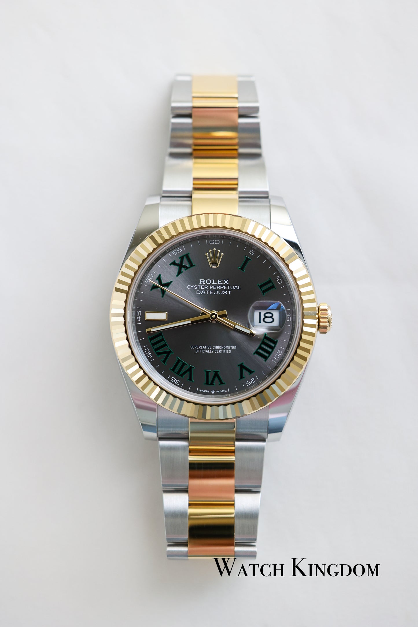 2023 Rolex Datejust 41 Wimbeldon Fluted Oyster Two Tone YG