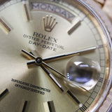 Rolex Daydate 36 Champagne Index Dial Yellow Gold Ref. 18038 A001605