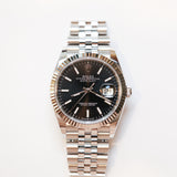 2025 Rolex Datejust 36 Black Index Dial Fluted Jubilee Ref. 126234 B00301