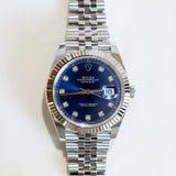 2024 Rolex Datejust 41 Blue Diamonds 126334