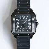 2024 Cartier Santos Black Strap Large Ref. WSSA0039  A001884