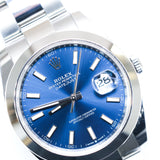 2023 Rolex Datejust 41 Blue Dial Ref. 126300 A000944