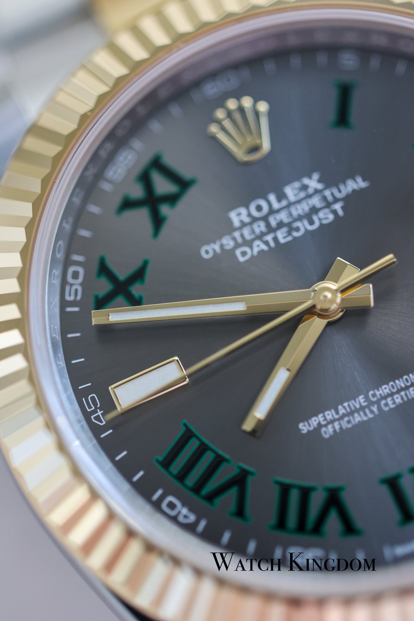 2023 Rolex Datejust 41 Wimbeldon Fluted Oyster Two Tone YG