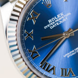 2022 Rolex Datejust 41 Blue Dial Fluted Jubilee