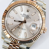 2025 Rolex Datejust 41mm 2T RG Sundust Dial Fluted Jubilee Ref. 126331 B00087