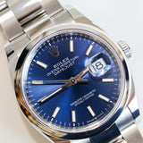 2023 Rolex Datejust 36 Blue Dial Smooth Oyster Ref. 126200 A001561