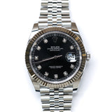 2026 Rolex Datejust 41 Black Diamonds Dial Fluted Jubilee Ref. 126334 A001823
