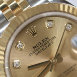 2025 Rolex Datejust 31 Champagne Diamonds Dial Fluted Jubilee Two Tone YG Ref. 278273 A001752