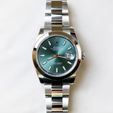 2026 Rolex Datejust 41 Mint Green Dial Smooth Oyster Ref. 126300 A001827