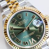2025 Rolex Datejust 31 “Green Roman” Fluted Jubilee Ref. 278273 A001037