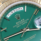 2025 Rolex Daydate 40 Green Dial Yellow Gold Ref. 228238